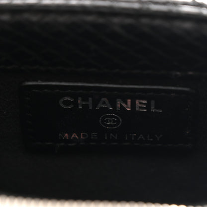 Chanel Snakeskin Quilted Phone Holder Clutch Black 6 of 13