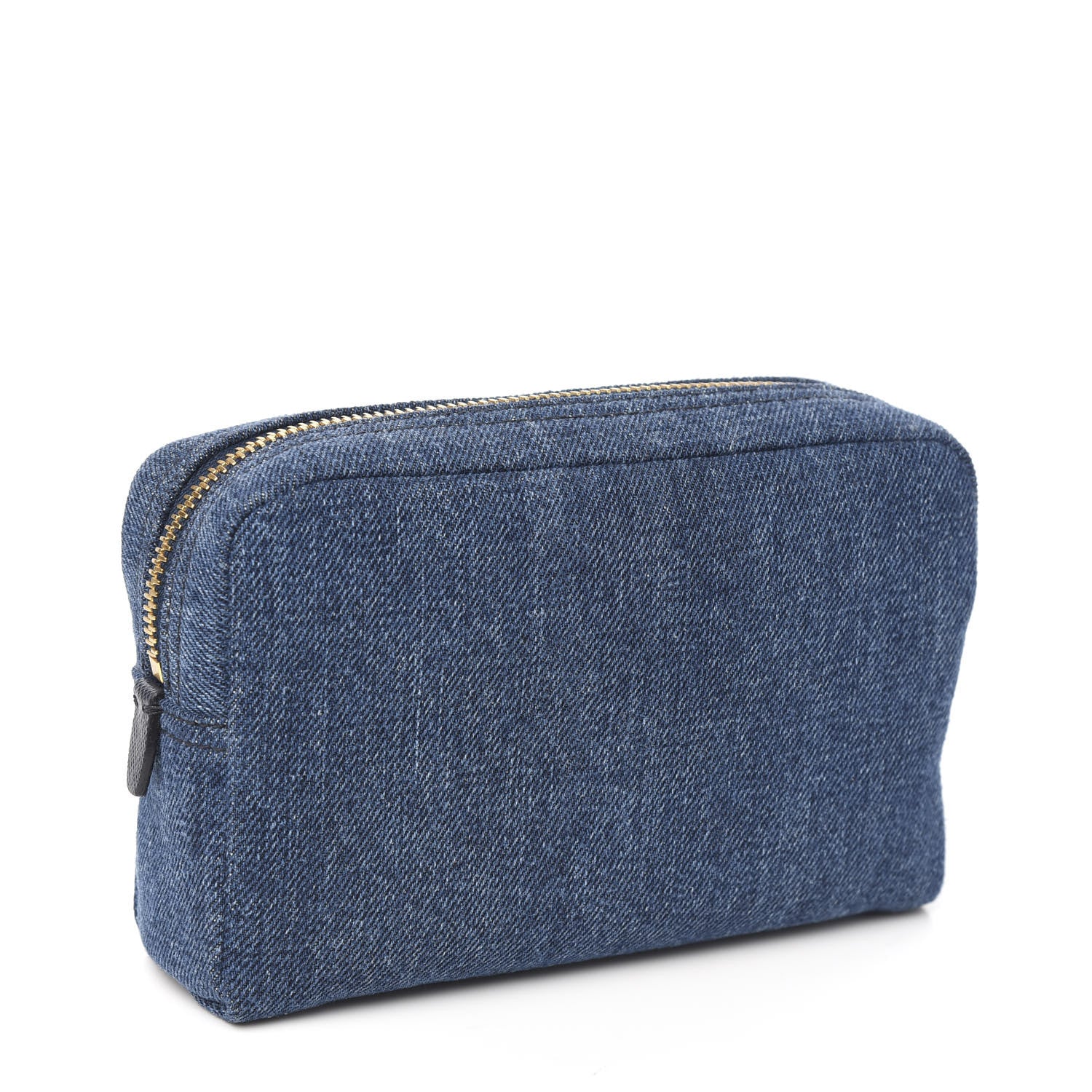 バッグ PRADA Blue Denim Pouch Bag Prada Denim Cosmetic Pouch Bleu 586183 – FASHIONPHILE