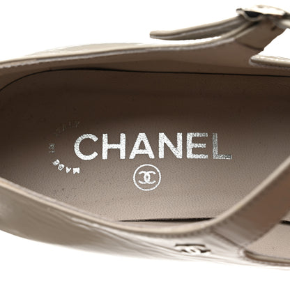 Chanel Lambskin Cap Toe Mary Jane Pumps 41 Beige Black 7 of 8