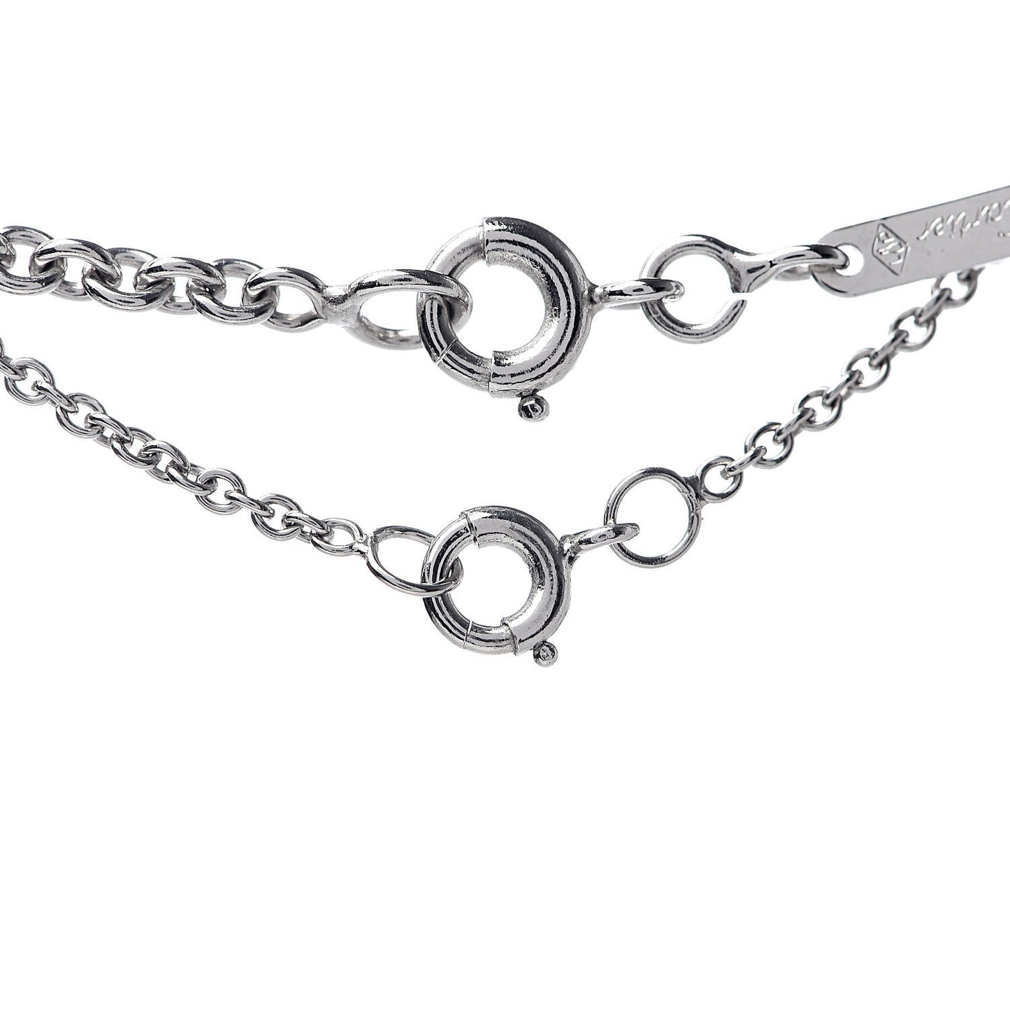 18K White Gold Diamond Lanieres Pendant Necklace