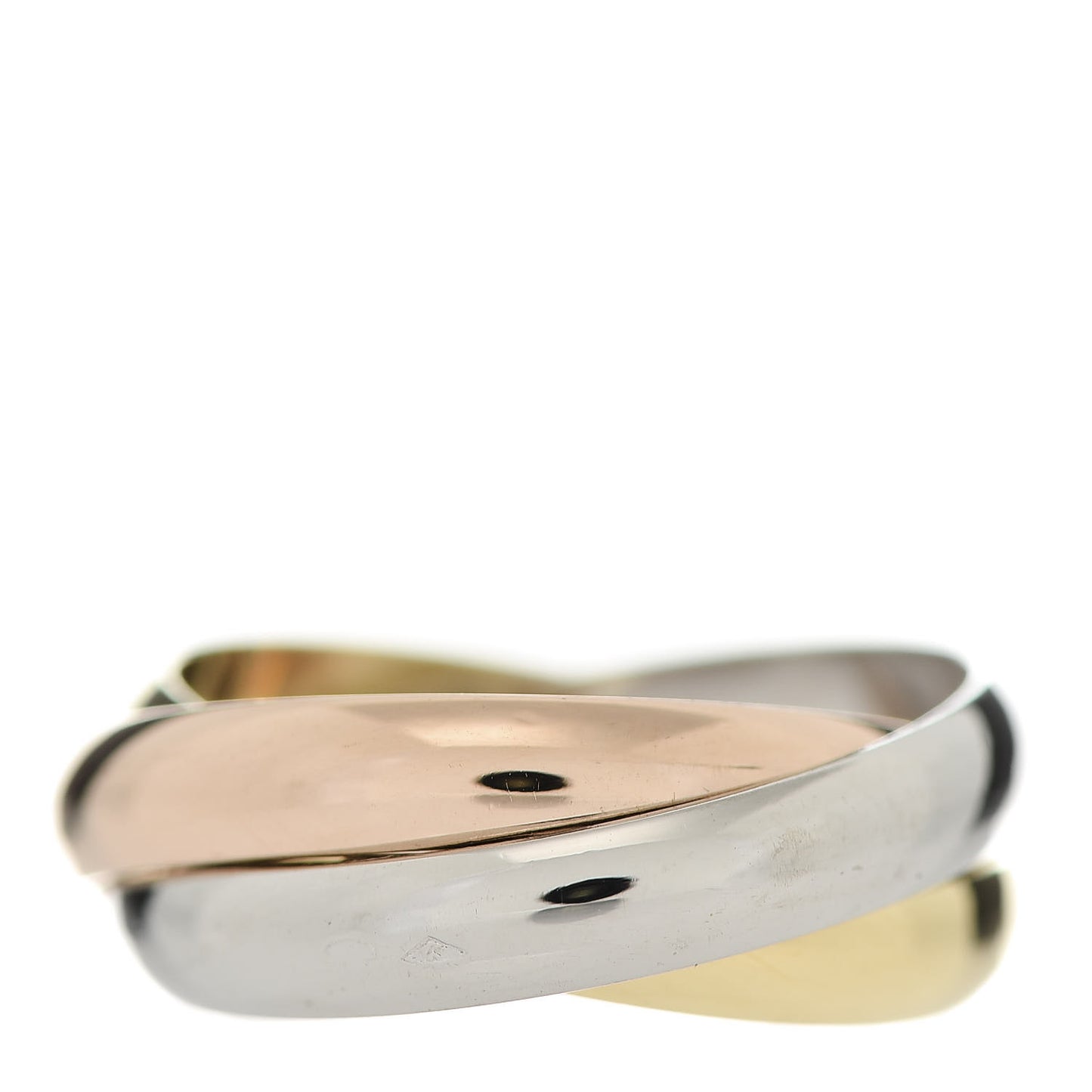 18K Pink Yellow White Gold Classic Les Must De Trinity Ring 54 6.75