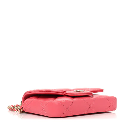 Chanel Lambskin Quilted Mini Chain Belt Bag Pink 4 of 10