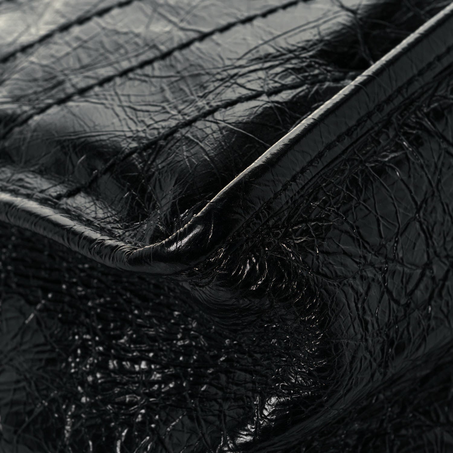 Saint Laurent Crinkled Calfskin Matelasse Monogram Medium Niki Chain Satchel Black 10 of 12