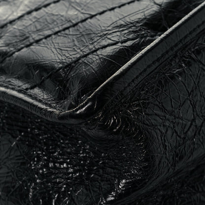 Saint Laurent Crinkled Calfskin Matelasse Monogram Medium Niki Chain Satchel Black 10 of 12