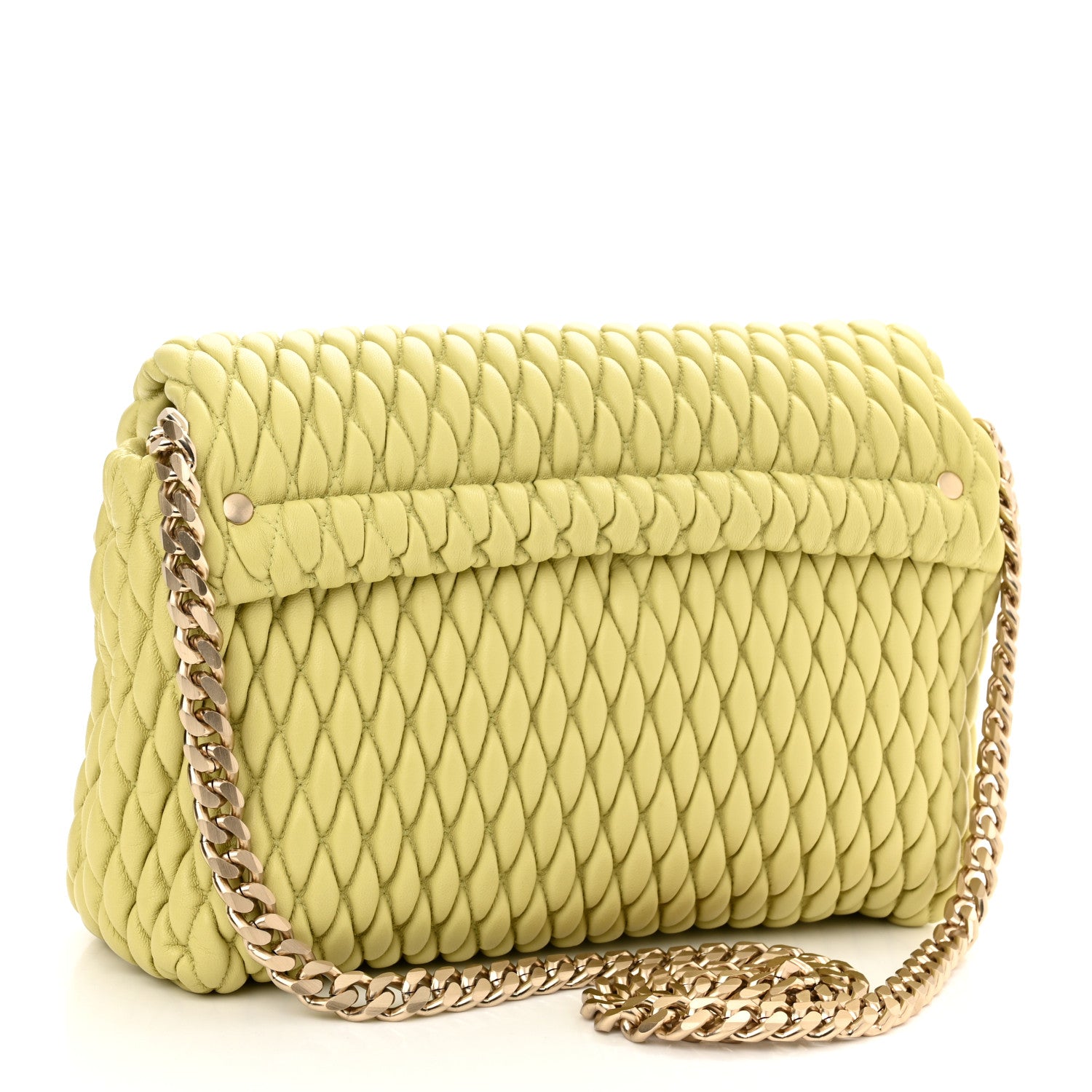 Proenza Schouler Lambskin Quilted PS Harris Small Shoulder Bag Pale Green 3 of 10