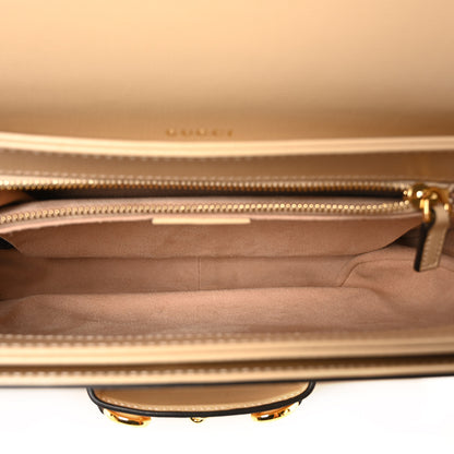Gucci Azalea Calfskin Horsebit 1955 Shoulder Bag Bubble Tea 10 of 19