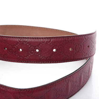 Gucci Guccissima Signature Interlocking G 40mm Belt 80 32 Scarlatto 6 of 7