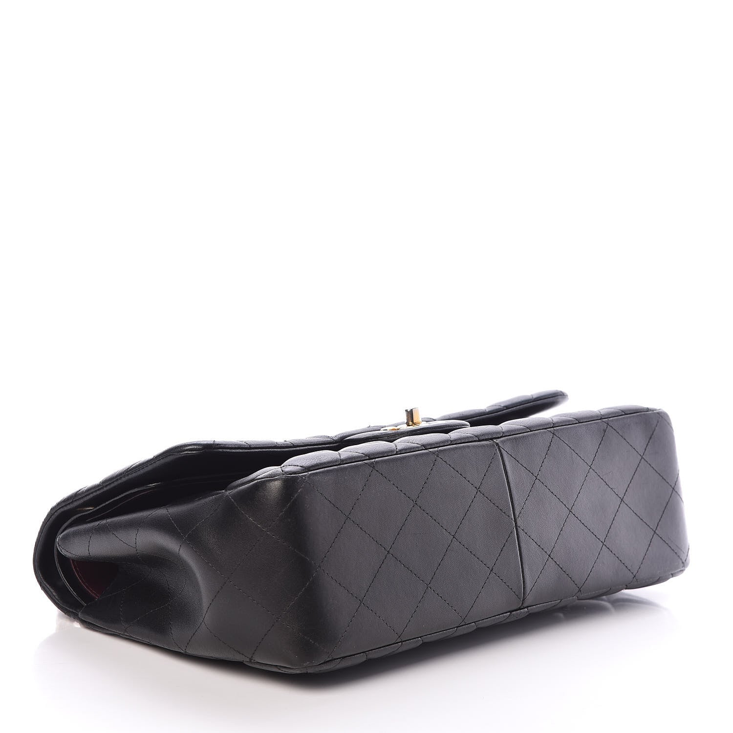 Chanel Lambskin Quilted Jumbo Double Flap Black 7 of 9