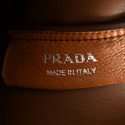 Prada Vitello Daino Soft Dynamique Tote Cognac Cocco 6 of 11