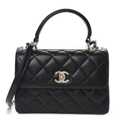 Chanel Lambskin Quilted Small Trendy CC Dual Handle Flap Bag Black 1 of 10
