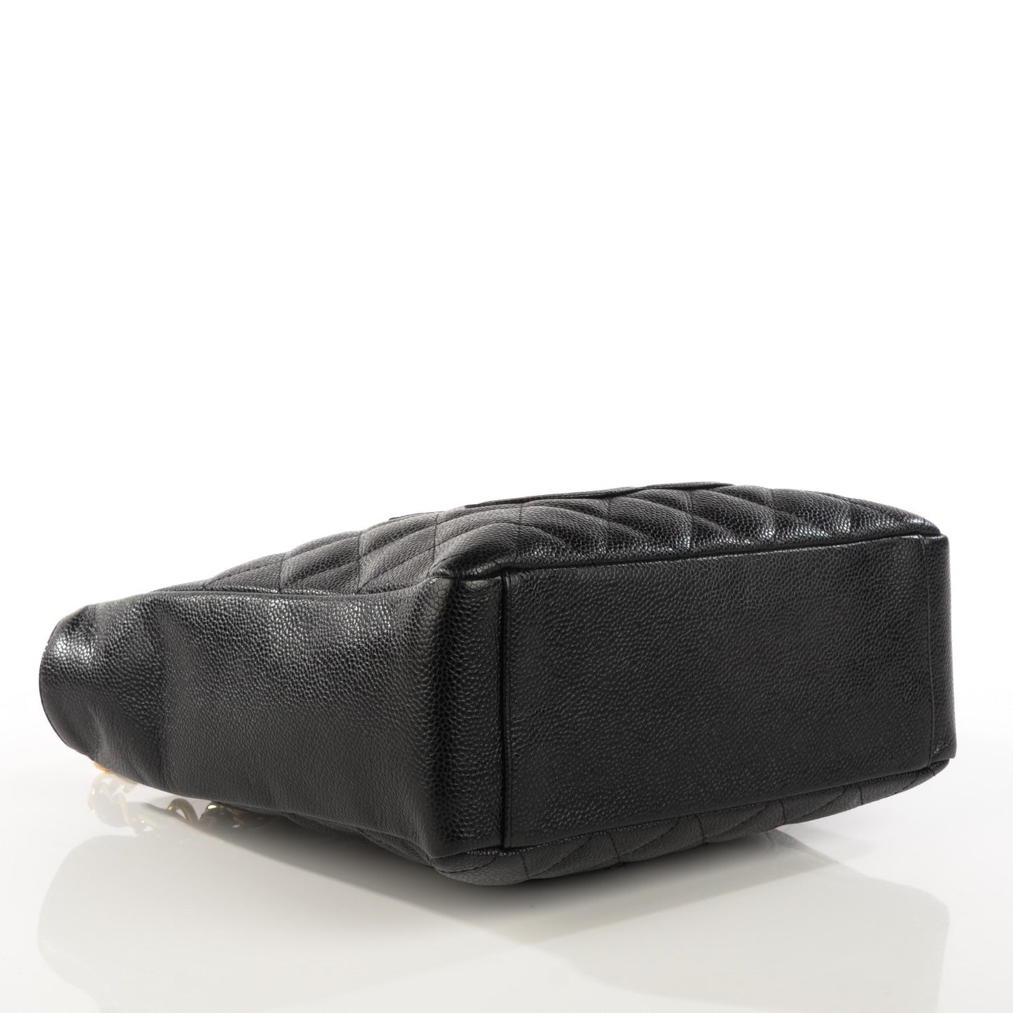 Caviar Quilted Petit Shopping Tote PST Black