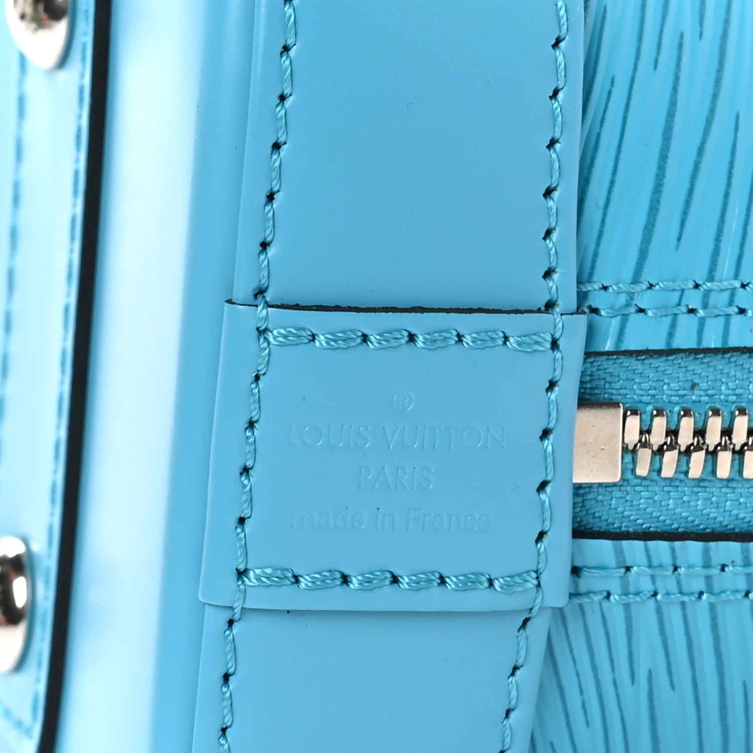 Louis Vuitton Epi Jacquard Alma BB Turquoise 7 of 10