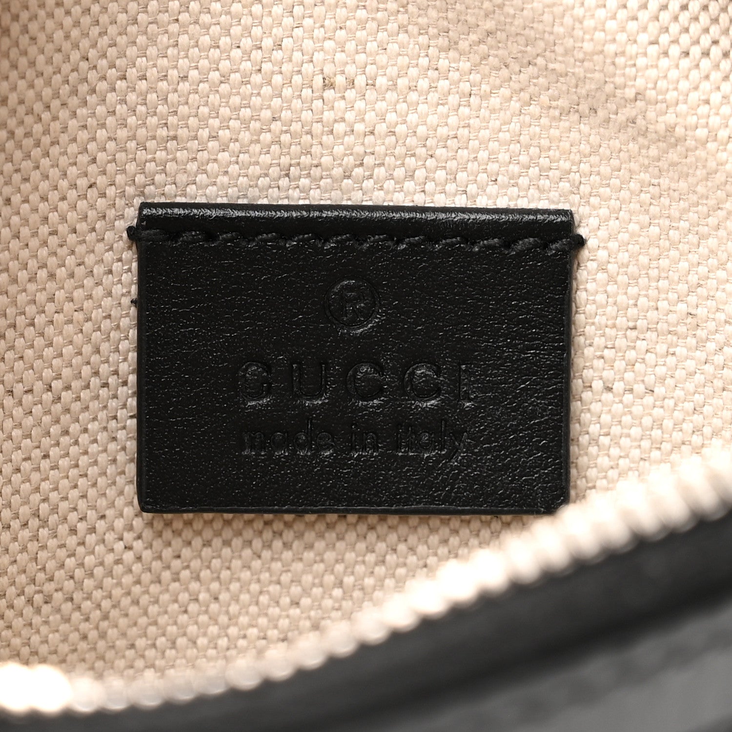 Gucci Calfskin GG Tennis Embossed Belt Bag Black 6 of 10