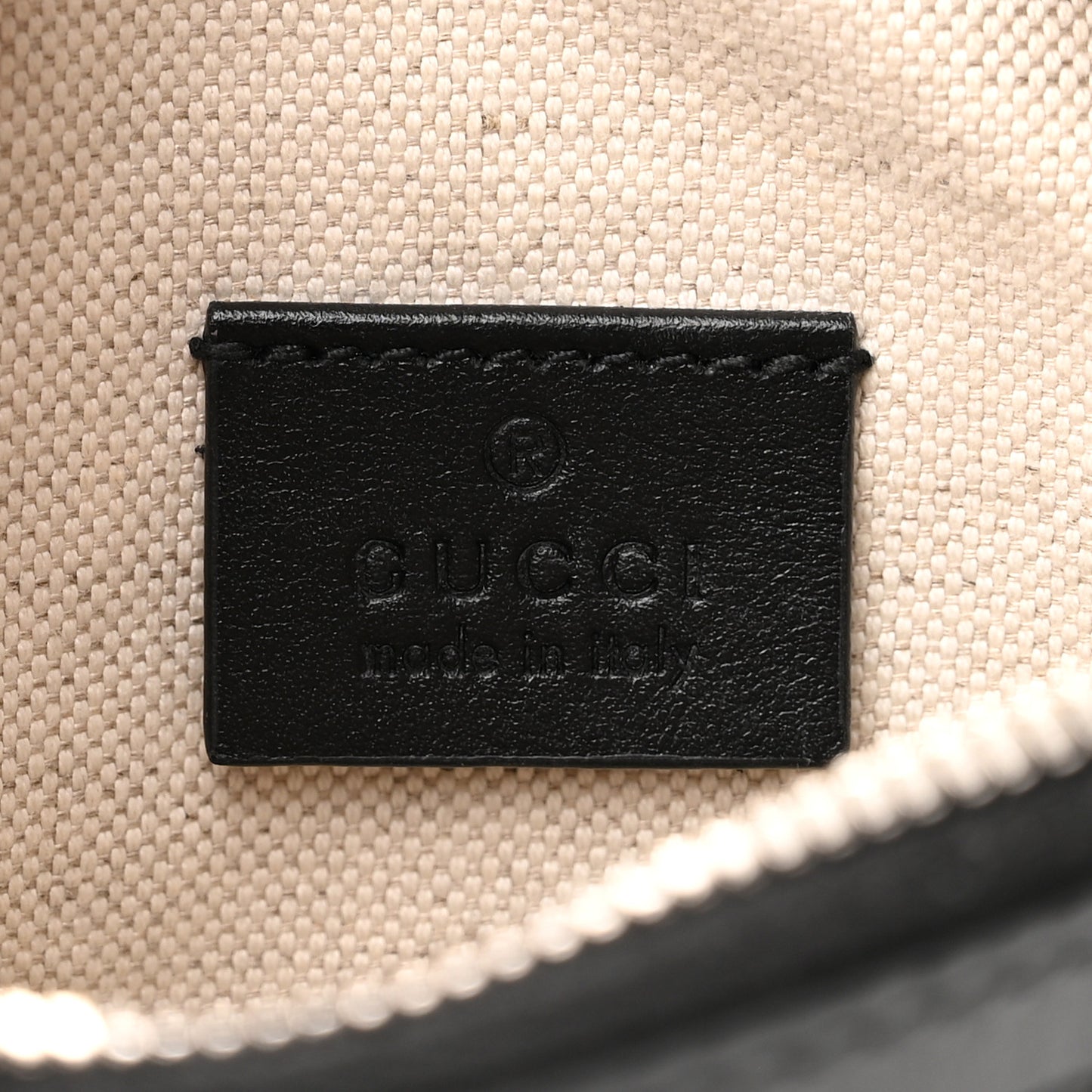 Calfskin GG Tennis Embossed Belt Bag Black