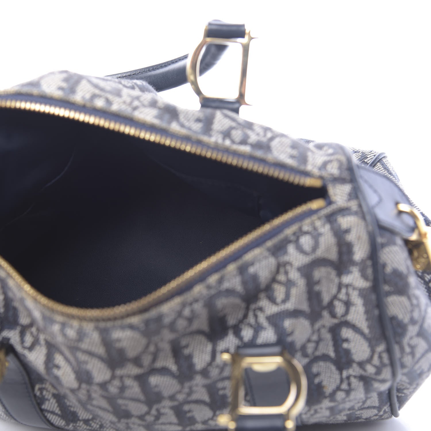 Christian Dior Denim Monogram Boston Navy 5 of 13