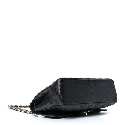 Chanel Caviar Quilted Jumbo Double Flap Black 3 of 5