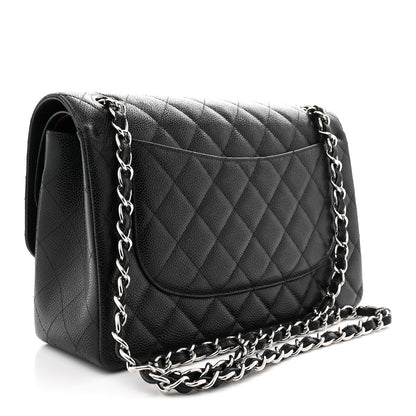 Chanel Caviar Quilted Jumbo Double Flap Black 3 of 11