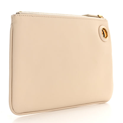 Fendi Vitello Century Snakeskin F is Fendi Tri-Color Triplette Pouch Set Powder Camelia Black 9 of 19
