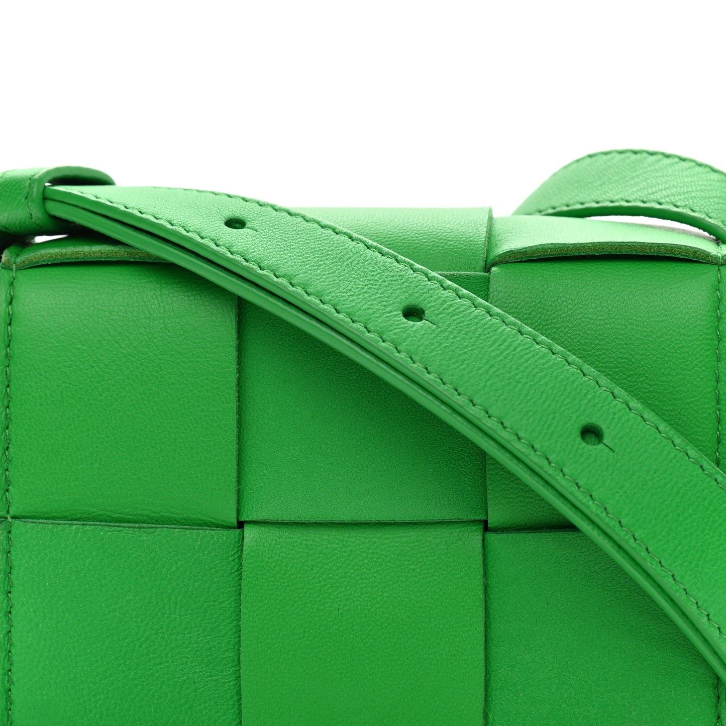 Lambskin Maxi Intrecciato Extra Mini Cassette Crossbody Bag Parakeet