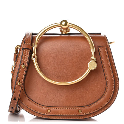Chloe Calfskin Suede Small Nile Bracelet Bag Caramel 1 of 11