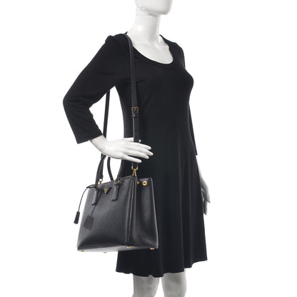 Prada Saffiano Medium Galleria Double Zip Tote Black 3 of 10