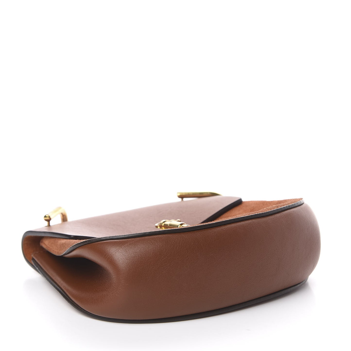 Suede Smooth Calfskin Drew Shoulder Bag Tobacco