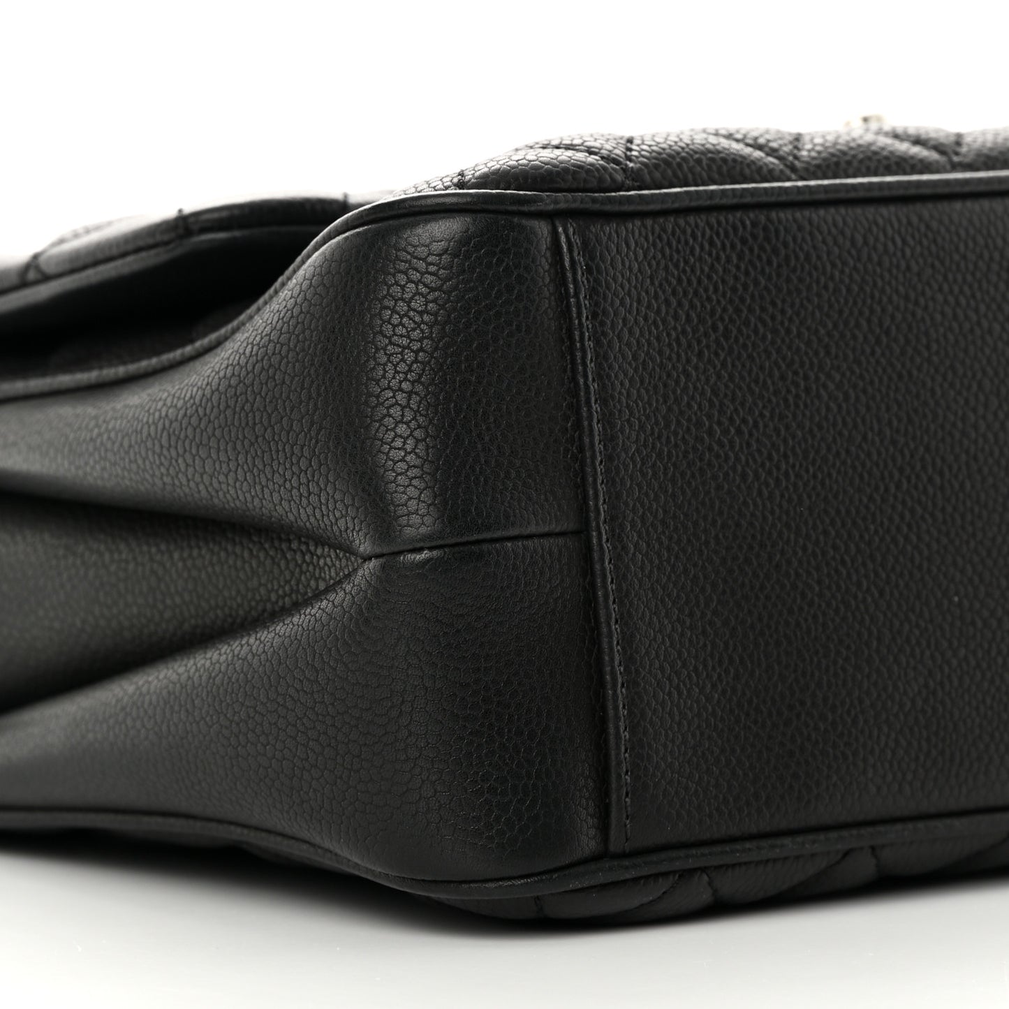 Caviar Quilted Medium Rock In Rome Single Flap Black