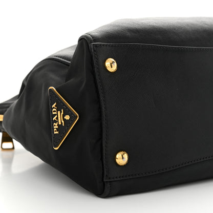 Prada Saffiano Tessuto Nylon Satchel Black 8 of 12