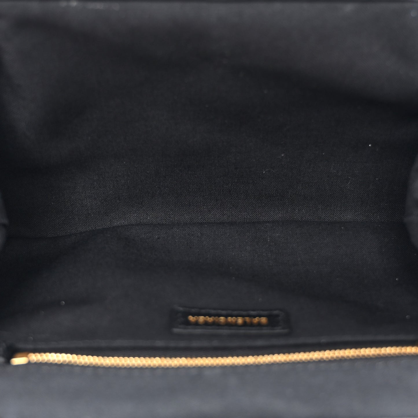 Grained Calfskin Logo Cloud Clutch XS Black