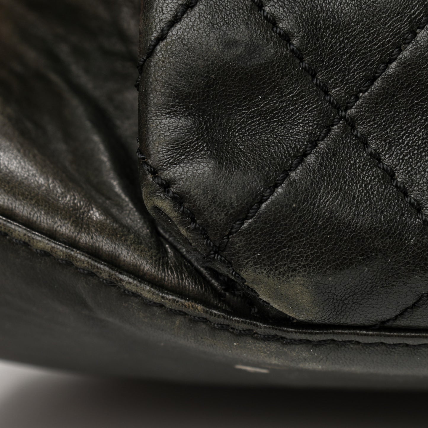 Lambskin Quilted Mademoiselle Hobo Black