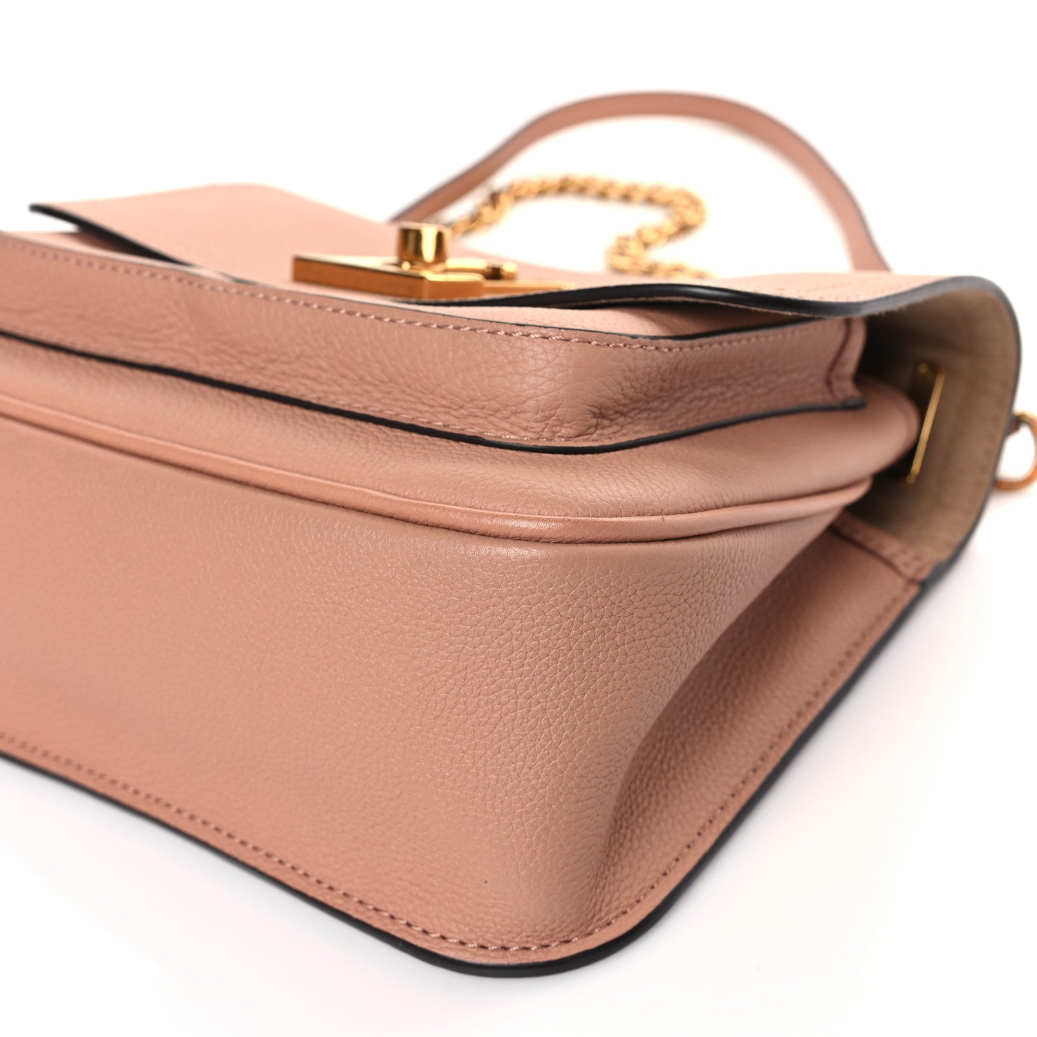 Louis Vuitton Grained Calfskin Lockme Chain Bag PM Rose Silk 8 of 9