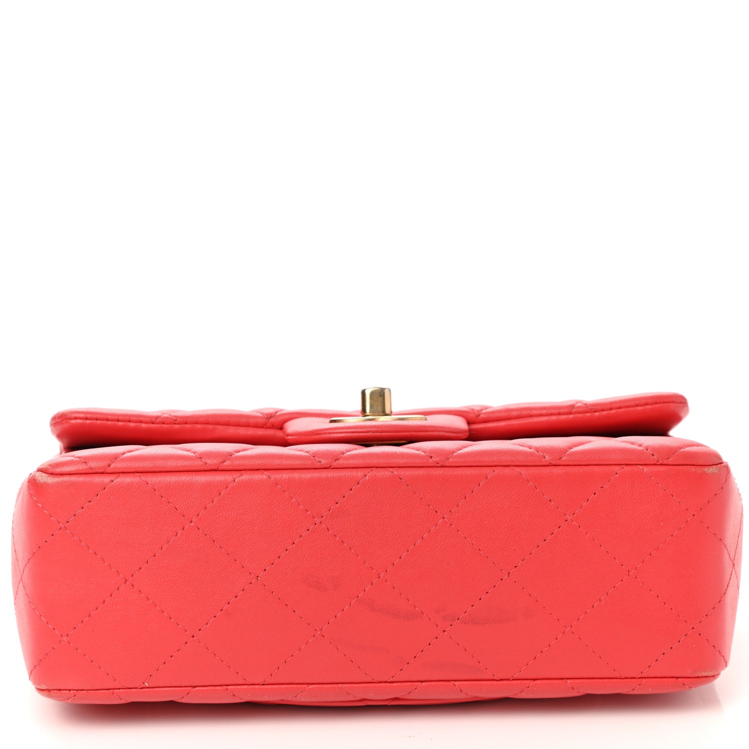 Chanel Lambskin Quilted Mini Rectangular Flap Red 15 of 15