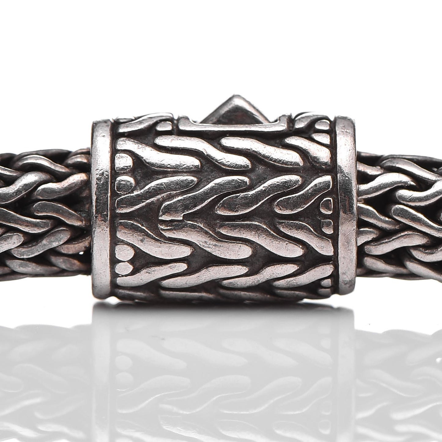 Sterling Silver Bamboo Heart Charm Bracelet