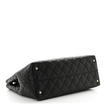 Chanel Caviar Quilted Small Shopping Tote Black 4 of 11