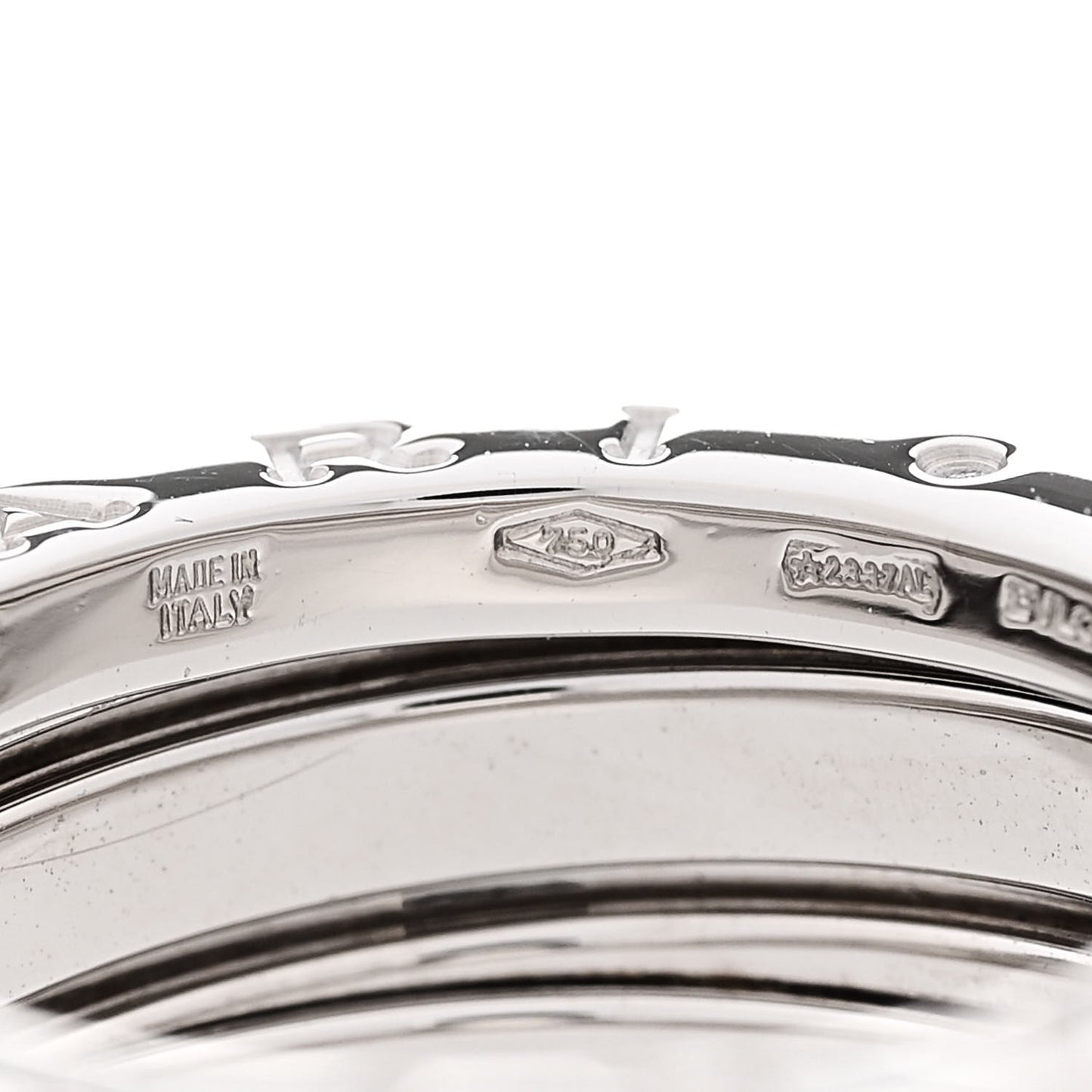 18K White Gold B.Zero1 Two-Band Ring 49 4.75