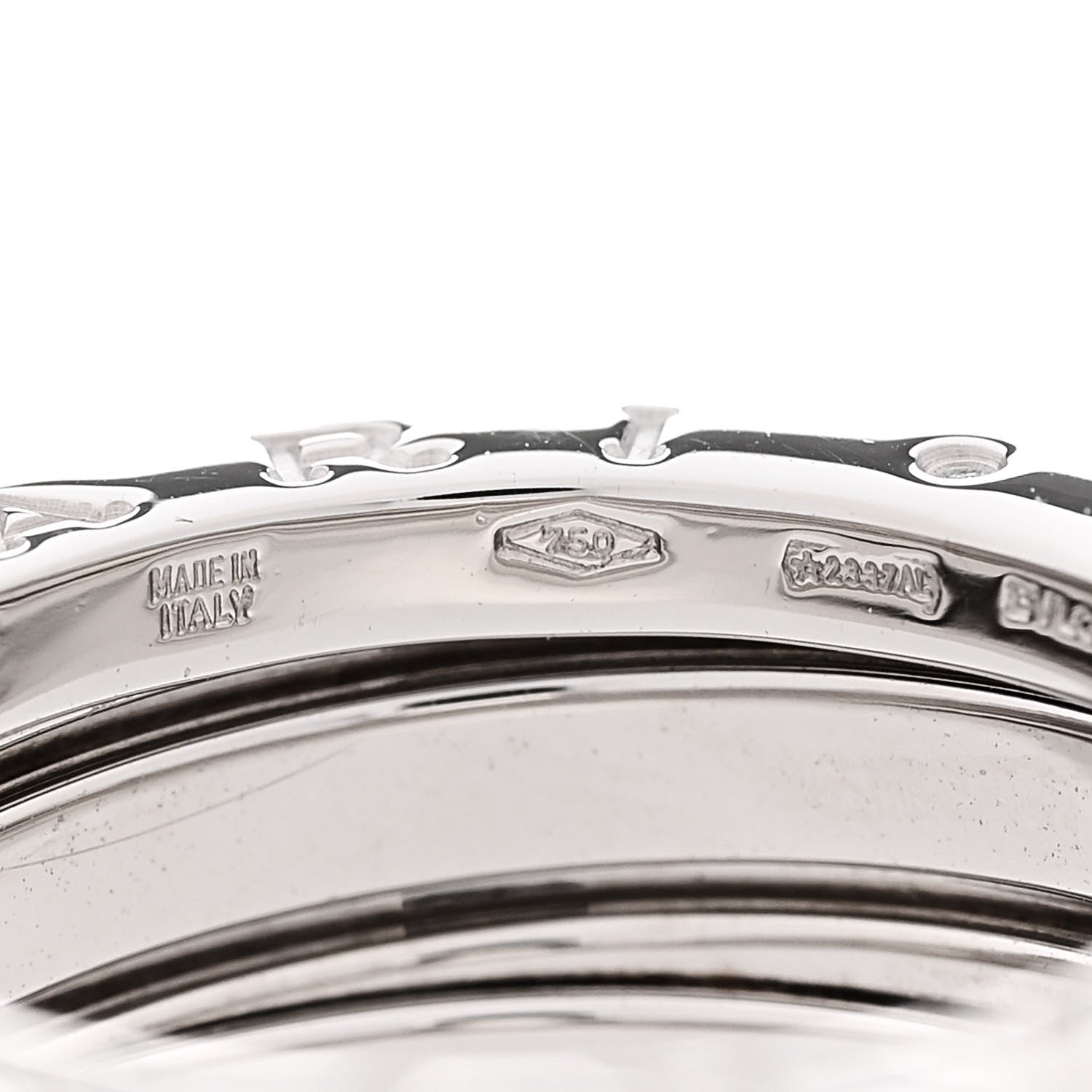 Bulgari 18K White Gold B.Zero1 Two-Band Ring 49 4.75 6 of 6