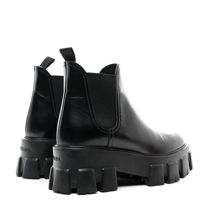 Prada Spazzolato Rois Monolith Chelsea 55mm Ankle Boots 36 Black 4 of 12