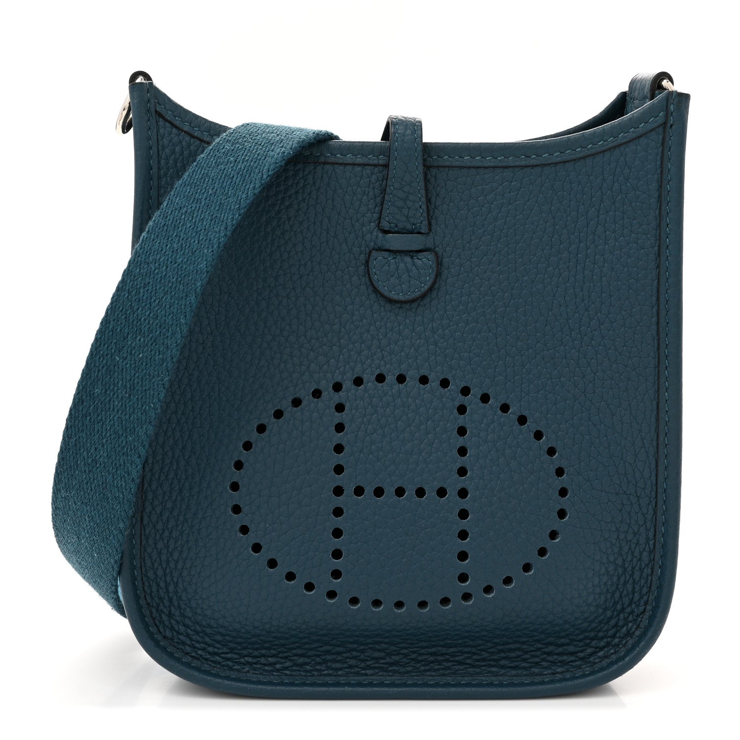 Hermes Taurillon Clemence Amazone Evelyne TPM Colvert Turquoise 1 of 10