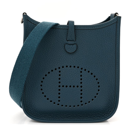 Hermes Taurillon Clemence Amazone Evelyne TPM Colvert Turquoise 1 of 10
