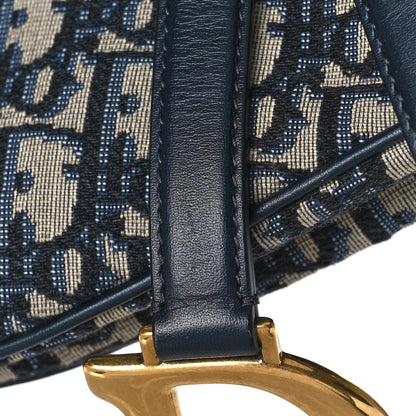 Christian Dior Oblique Saddle Bag Blue 10 of 10