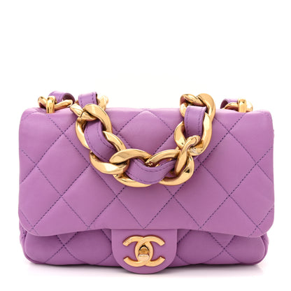 Chanel Lambskin Quilted Small CC Funky Town Flap Purple 1 of 11
