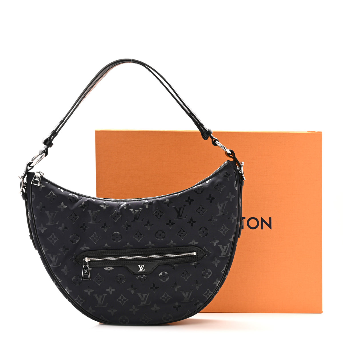 Louis Vuitton Nylon Monogram Loop Pocket Hobo Polar Night 11 of 11