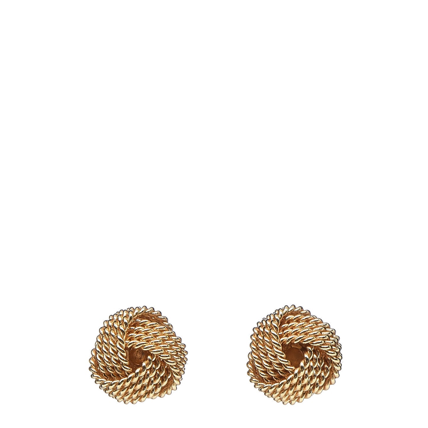 18K Yellow Gold Twist Knot Earrings