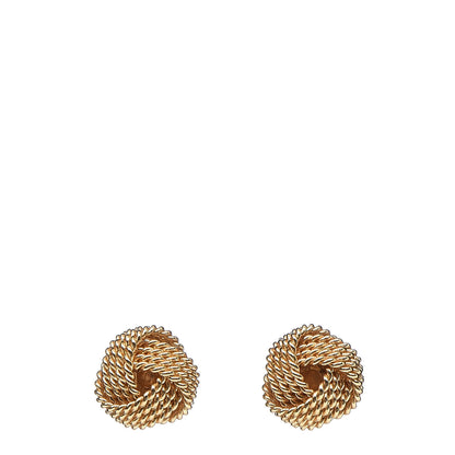 Tiffany 18K Yellow Gold Twist Knot Earrings 1 of 5