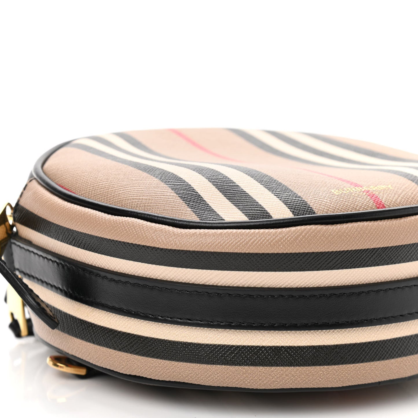 E-Canvas Calfskin Icon Stripe Louise Bag Archive Beige