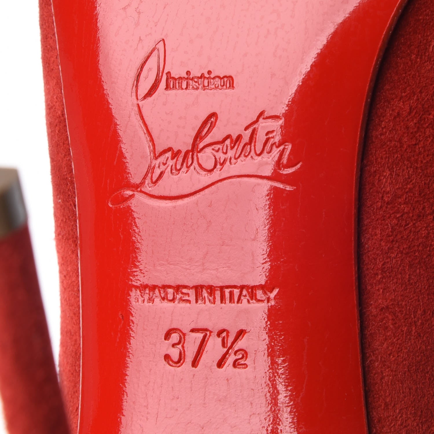 Christian Louboutin Veau Velours Pigalle Follies 100 Pumps 37.5 Rougissime 7 of 8