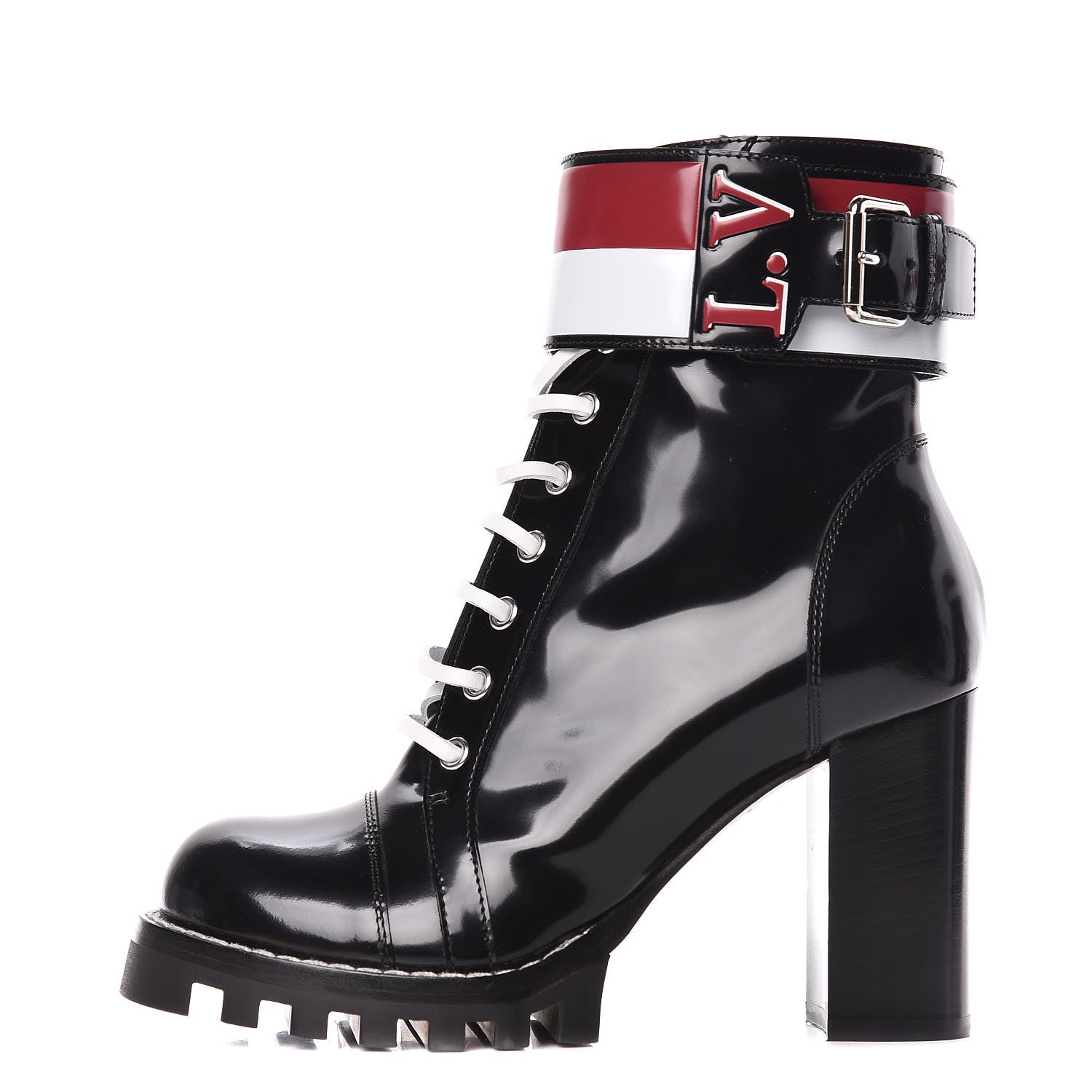 Louis Vuitton Patent Calfskin Star Trail Ankle Boots 38.5 Black 1 of 12
