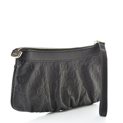Gucci Guccissima Signature New Britt Wristlet Black 3 of 9