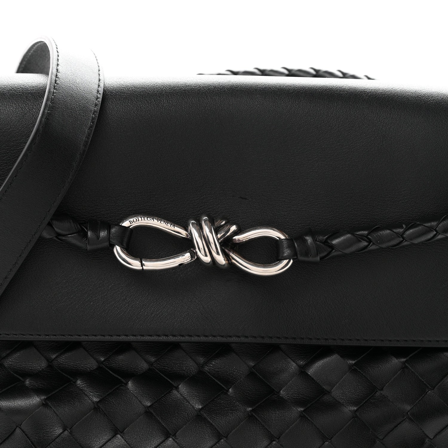 Bottega Veneta Calfskin Intrecciato Small Andiamo Messenger Bag Black 7 of 9