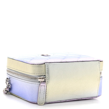 Chanel Metallic Gradient Calfskin Quilted Camera Case Blue Yellow Purple 4 of 11